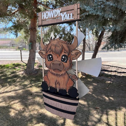 Animal Wind Garden Metal Sculpture Outdoor Art for Yard Patio (White, 30CM)