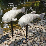 Set of 2 Koi Fish Decor, Large Outdoor Garden Statues, Pond Accessories, Yard Decor, Real Fish Sculpture Art, Koi Pond Kit, Statues for Yard Ornaments Sculpture Garden for Outdoors
