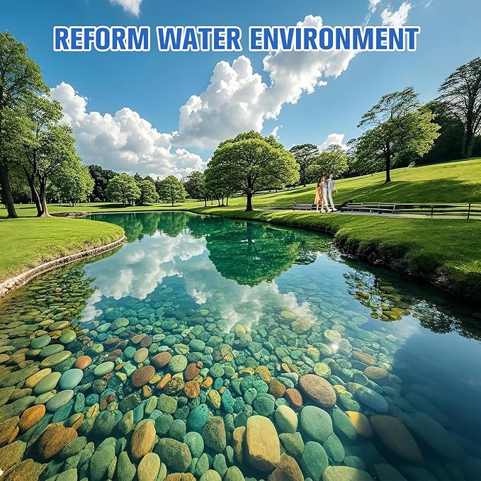 Muck Removal-4.1LB Natural Pond Clear Water Treatment, Muck and Sludge Remover for Ponds & Lakes, Oxygenates, Eliminates Odors, Safe for Fish, Pets, Plants, Treats Up to 20,000 Sq Ft
