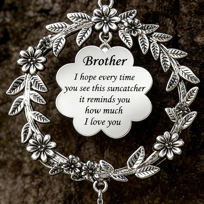 Suncatcher Gifts for Brother,Valentines Birthday Gifts for Brother, Sun Catcher for Christmas Birthday Thanksgiving Valentines Day