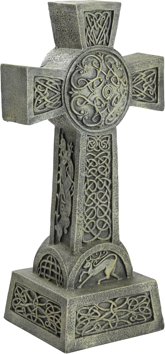 Design Toscano DB25692 Donegal Celtic High Irish Cross Memorial Statue, Single