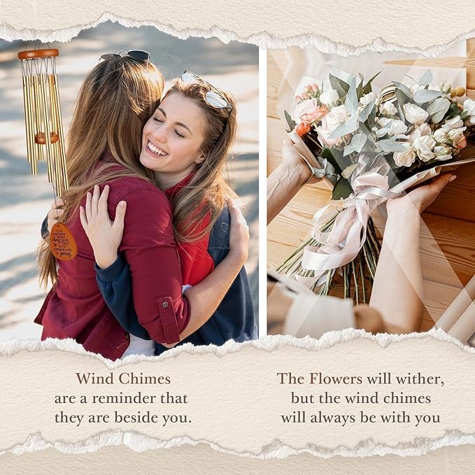 SteadStyle Mother's Day Friendship Gifts for Women, Wind Chime for Best Friends, Friend Gifts for Men - Wonderful Friendship Presents for Special Women BFF Wind Chimes for Garden Patio Backyard