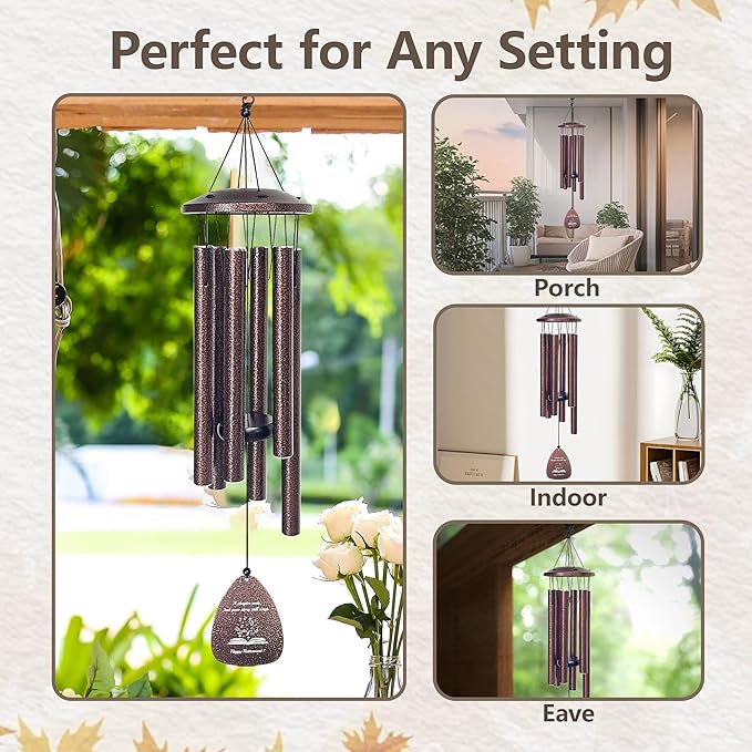 TRILVIX Retirement Gift for Woman Men – 32" Wind Chimes with Happy Retirement Tag, Outdoor Decoration for Retirement Party, Cool Retirement Gifts for Teachers Coworkers Boss Nurses Colleague Friends