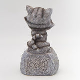 Roman 7.5” Adorable Cat on Rock Garden Statue – Outdoor Figurine – Whimsical Yard, Lawn, or Patio Decor for Cat Lovers