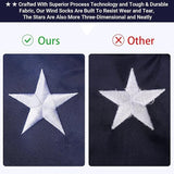 4th of July Decorations Outdoor - 2 Pack Embroidered Wind Socks for Outside Heavy Duty American Flag Windsock, for Memorial Day Independence Day & All Patriotic Events Outdoor Yard Garden Decor