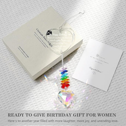 Birthday Gifts for Women, K9 Crystal Suncatcher Birthday Gifts for Friend Sister Mom