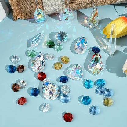 Sun Catcher Kits for Adults, 10 Sets DIY Suncatcher Arts and craft kits for adults Prism Crystal Suncatchers Indoor Window Hanging Ornaments Decor for Home Gifts for Mother Wife Daughter (Fairy)