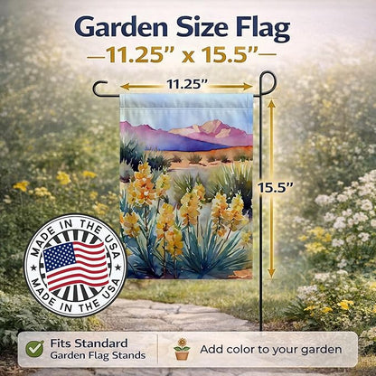 Caroline's Treasures New Mexico Yucca Flower in Watercolor Garden Flag Mailbox Flag Decorative Yard Flag Banner Outside Patio Artwork Yard Flower Beds, Garden Size, Multicolor