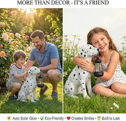 Garden Statues Dog Solar Hanging Light, Courtyard Resin Simulated Handicraft Dog Statue Ornament, Garden Yard Entrance Decoration.