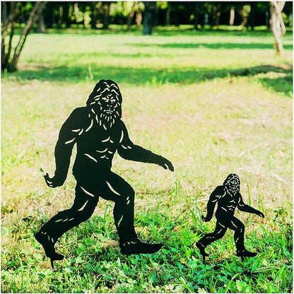 15.8 inch Bigfoot Metal Outdoor Decor Big Foot Sasquatch Gifts for Men Dad Women Bigfoot Silhouette Statues for Outside, Patio, Lawn, Yard Art, Forests, Yard Display, Garden Decorations