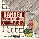 Halloween Decorations Outdoor Scary Metal Sign Halloween Bloody Horror Signs For Party Enter At Your Own Risk 12"x8"
