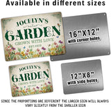 Custom Metal Signs with Name Made in USA Personalized Vintage Garden Sign Waterproof Vintage Decorative Metal Print for Wall Decor Customized Home Garden Ideas Gifts Artwork Prints for Yard Ourdoor