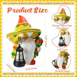 Capoda 8" Cinco de Mayo Decorations Gnomes Figurine with Solar Lights Mexican Gnomes Figures for Fiesta Table Centerpiece Taco Tuesday Outdoor Garden Resin Carnival Cinco de Mayo Statue Decor(Mexican)