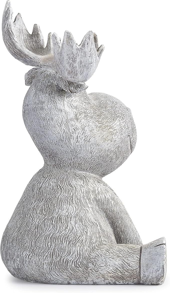Roman Pudgy Moose 9.5 Inches Height Garden Figurine