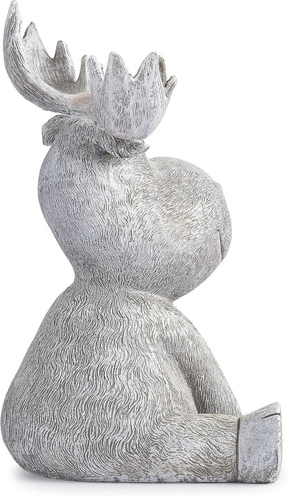 Roman Pudgy Moose 9.5 Inches Height Garden Figurine