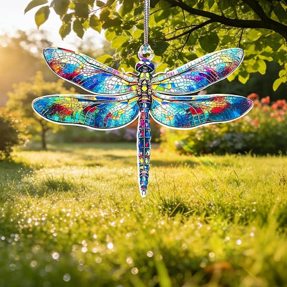 Window Hanging Dragonfly Plant Suncatcher Ready to Hang Window Doors Home Decoration,Dragonfly Ornament for Women Gifts,Valentine's Day for Lovers and Friends