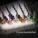 HDCRYSTALGIFTS 6PCS 12.5'' Crystal Sunflower Suncatchers for Window Hanging, Window Sun Catchers Crystals Rainbow Maker Light Catcher Indoor Outdoor Garden Decor Glass Ornaments for Christmas Tree