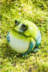 New Creative Evergreen Garden Portly Frog Ceramic Outdoor Figurine