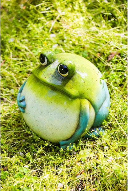 New Creative Evergreen Garden Portly Frog Ceramic Outdoor Figurine