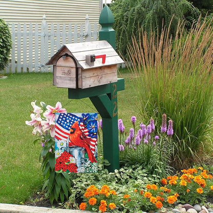 Patriotic 4th of July Garden Flag, hogardeck Double Sided 12.5x18 Inch Bird Fourth of July Decorations, Memorial Day Independence Day Floral Outdoor Yard Decor