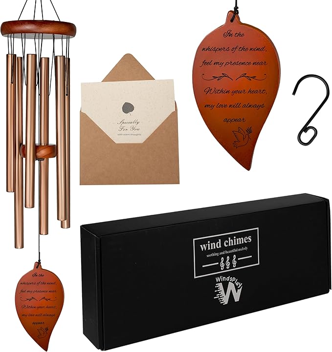 Best Memorial Wind Chimes for Outside - 32.5" Sympathy Wind Chimes Memorial Gifts for Loss of Loved One - in Remembrance Gifts - Best Bereavement Gift Idea for Loss of Loved One - Unique Funeral Gift