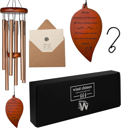 Best Memorial Wind Chimes for Outside - 32.5" Sympathy Wind Chimes Memorial Gifts for Loss of Loved One - in Remembrance Gifts - Best Bereavement Gift Idea for Loss of Loved One - Unique Funeral Gift