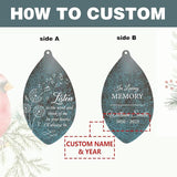 ASTARIN Custom Memorial Wind Chimes, Three Colors Personalized Sympathy Wind Chime for Loss Lover, Commemorative Wind Chime Deep Tone for Condolences/Funeral, Produced in USA