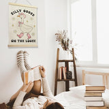 Nursery Wall Hanging Banner, Cute Animal Wall Decor for Baby and Kids Room, 12x17 Inch Fabric Hanging Art. (146)