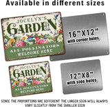 Personalized Metal Signs with Name Made in USA Custom Vintage Garden Sign Waterproof Vintage Decorative Metal Print for Wall Decor Customized Home Garden Ideas Gifts Artwork Prints for Yard Ourdoor
