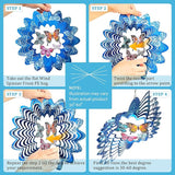 Butterfly Wind Spinners,12In Stainless Steel 3D Wind Spinner for Yard and Garden,Butterfly Gifts for Women Mom Grandma Wife Father,Outdoor & Indoor Hanging Kinetic Yard Art Decorations