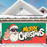 7 x 16 ft Christmas Garage Door Decorations Merry Christmas decorations Xmas Garage Door Cover, Happy New Year Hanging Banner for Home,Outdoor,Indoor,Party
