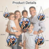 Personalized Custom Photo Boy Mom Stained Glass Window Hanging - Customized Ornaments Memorial Gifts Suncatchers Christmas Birthday Mother's Day for Lovers Women Men Dad Mom Grandma