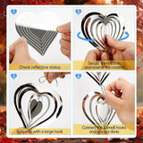 Stainless Steel Wind Spinner,3D Silver Indoor Outdoor Garden Decoration Crafts Ornaments,Metal Wind Chimes for Outside Decor,Decorations to Scare Away Yard Birds (Fairy)