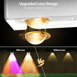 Brizled 12 Pack Outdoor Solar Fence Lights, 11 Modes & 9 Colors Color Changing Fence Solar Lights Waterproof IP65, 100 Lumens Landscape Deck Outdoor Lighting for Backyard Railing Wall Fence Poolside