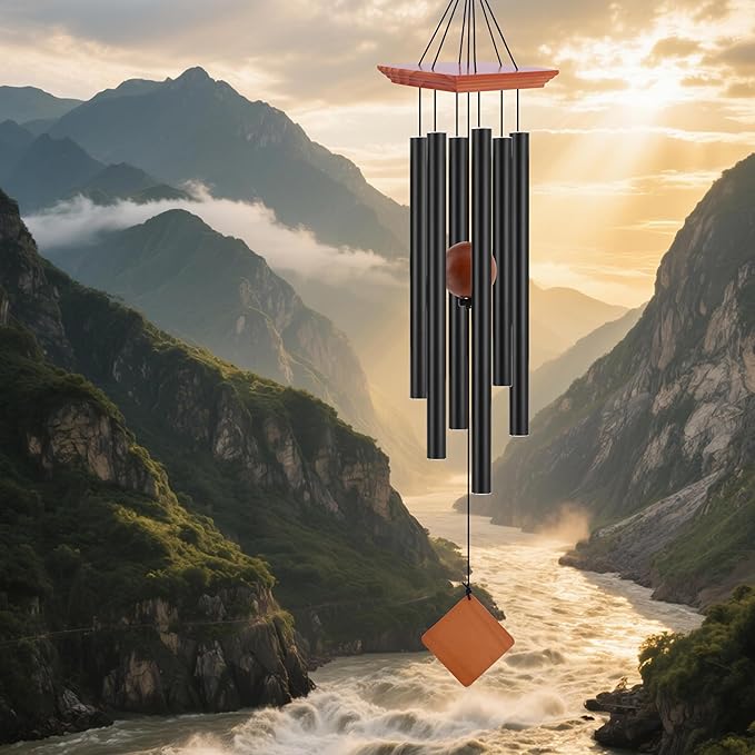 39" Deep Tone Large Wind Chimes for Outside Clearance, Memorial Sympathy Wind Chimes Outdoor for Porch Garden Yard Decor Patio,Sympathy Gifts for Loss of Loved One,Brown