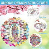 Wind Spinners Outdoor，Wind Spinner for Yard and Garden,3D Wind Spinner Butterfly Gifts for Mother/Friend/Boyfriend/Wife/Grandma,Outdoor Garden Decor Kinetic Yard Art Decoration