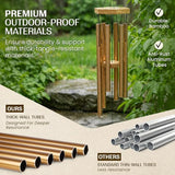 UpBlend Deep Tone Wind Chime – Outdoor Sympathy & Memorial Gift for The Loss of a Loved One, Memorial Wind Chimes, Thoughtful Sympathy Gift for Bereavement and Remembrance. 29" Bronze