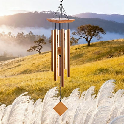 39" Deep Tone Large Wind Chimes for Outside Clearance, Memorial Sympathy Wind Chimes Outdoor for Porch Garden Yard Decor Patio,Sympathy Gifts for Loss of Loved One,Rose Golden