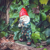 Military Garden Gnomes, Garden Statues Gnome with Gun, Funny Army Gnomes Soldiers Tactical Statue for Indoor Outdoor, Patio, Yard, Lawn, Christmas Ornaments, Home Décor (Red)