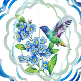 VP Home Floral Hummingbird Wind Spinner - Metal Outdoor Wind Spinners for Yard and Garden Decor - 3D Kinetic Yard Art Hummingbird Sculpture - Vibrant, Weather-Resistant Design - 12 x 15 Inches