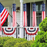 2Pack American Flags Windsock 60Inch Patriotic Decor 4th of July Windsocks with Embroidered Stars Wind Socks Hanging USA Flag Windsock Decoration for Outside Décor Memorial Day,Presidents Day