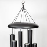 Corinthian Bells by Wind River - 60 inch Black Wind Chime for Patio, Backyard, Garden, and Outdoor Decor (Aluminum Chime) Made in The USA