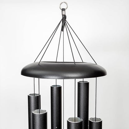 Corinthian Bells by Wind River - 60 inch Black Wind Chime for Patio, Backyard, Garden, and Outdoor Decor (Aluminum Chime) Made in The USA
