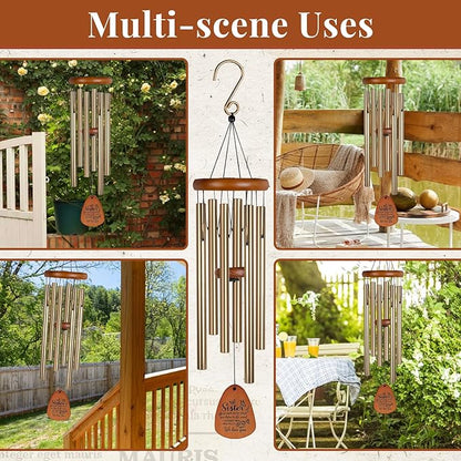 Sister Gifts for Christmas,Nana 32" Wind Chimes for Grandma Birthday Gift, Bereavement Gifts, Windchimes in Memory of Nana