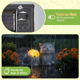 Solar Cat Garden Statue for Mom & Women, Unique Mom Gifts for Christmas, Cute Outdoor Yard Art & Patio Decorations for Grandma & Mother in Law