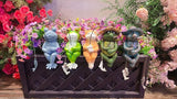 Garden Funny Orange Cat Pond Statue - 11" Cat Fishing Poolside Decor, Animals Outdoor Statue