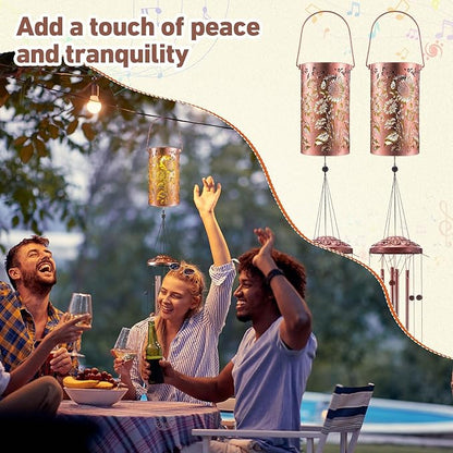Retisee Sunflower Solar Wind Chimes Outdoor Metal Sunflower Teacher Appreciation Gifts Solar Light Windchimes Outside Indoors Christmas Decoration Birthday Gift for Home Lawn Porch Patio Garden Yard