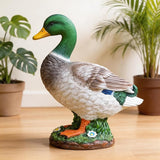 Porch Duck Statue Outdoor Decor,12.9''(H) Realistic Mallard Garden Statue for Yard Lawn,Resin Animal Sculptures Home Patio Art Decorations