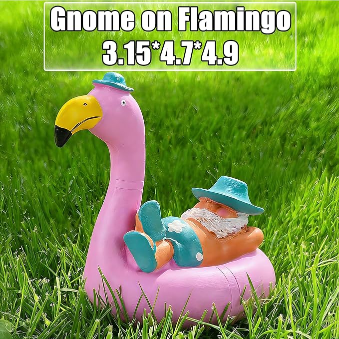 Teaeeno Pink Flamingo Figurines, Resin Bird Sculpture, Mini Flamingo Ornaments for Coastal Home Wedding Decor, Housewarming Flamingo Gifts for Lady, Tropical Holiday Decor on Desk