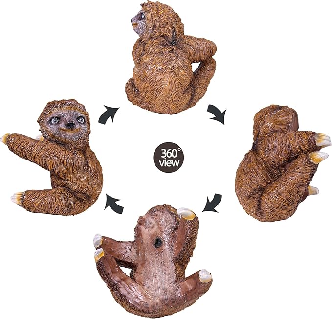 Sloth Tree Hugger, Outdoor Ornament, Sloth Sculpture, Resin Garden Sculpture Ornament, Tree Peeper Statue Garden Statue Deals